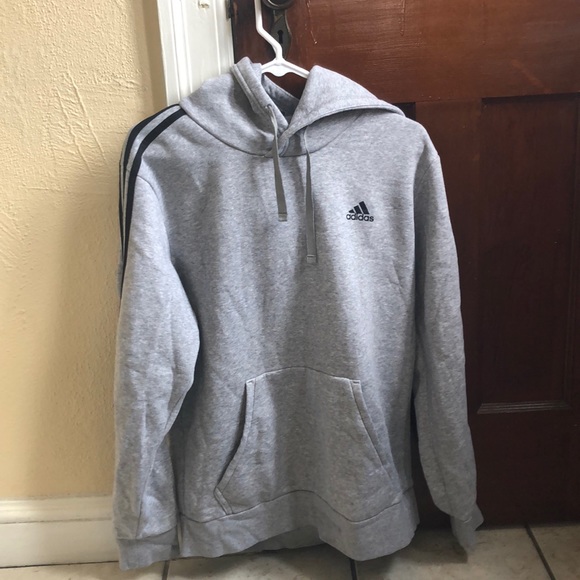 adidas striped sleeve hoodie